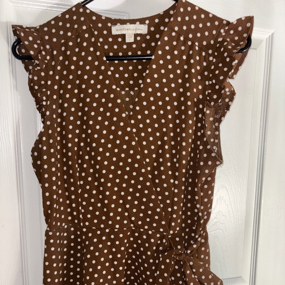 Brown Blouse with belt
